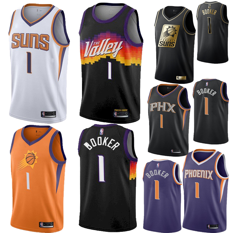 Phoenix Suns Devin Booker #1 2020 Nba New Arrival White Jersey - Bluefink